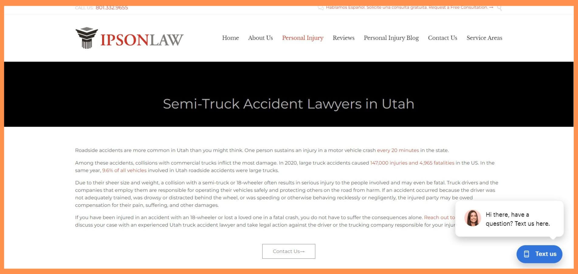 Ipson Law Firm salt lake city truck accident lawyer