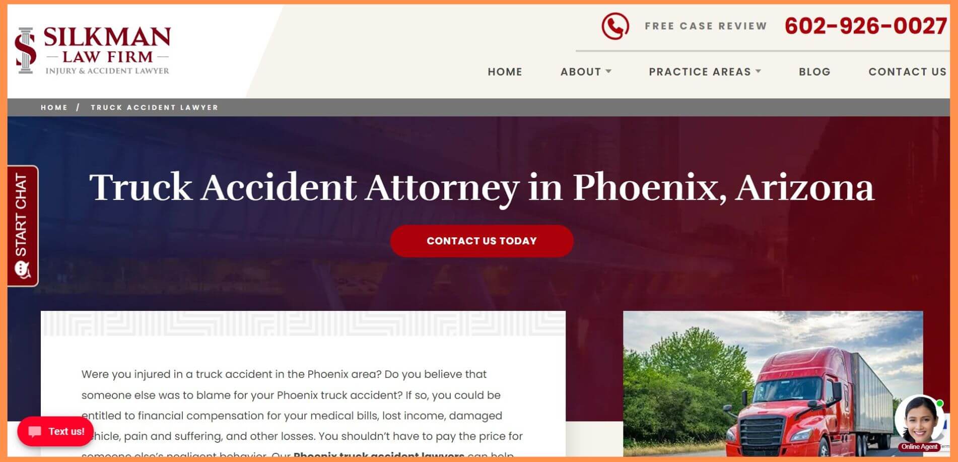 silkman law firm truck accident lawyer phoenix