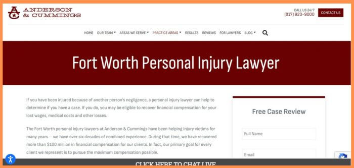 Anderson & Cummings Fort Worth Truck Accident Lawyer