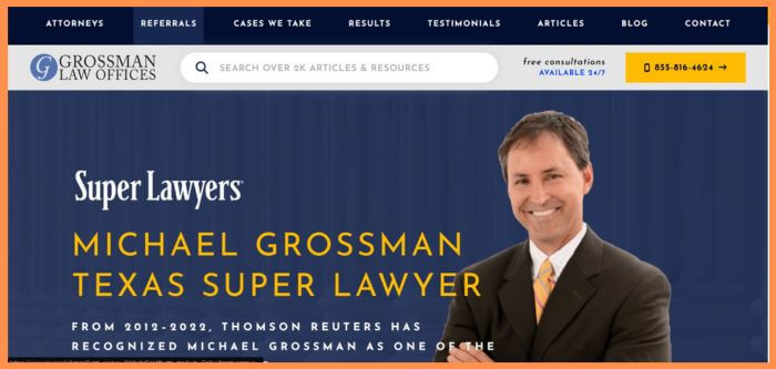 Grossman Law Offices Dallas 18 Wheeler Accident Law Firm