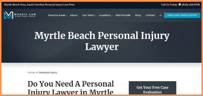  Morris Law Accident And Truck Accident Lawyers In Myrtle Beach